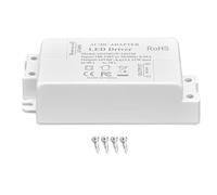 HEEPDD Pilote LED, Transformateur D'alimentation 15 W 24 V CC pour Lumières LED avec Protection contre les Surtensions de Court-circuit, Installation Facile pour Vitrine D'armoire G4