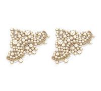 HEEPDD Pinces à Chaussures en, Boucle en Fausses Perles, Décoration de Charme DIY pour Talons Hauts, 10 X 12,5 Cm pour les Mariages, les Fêtes et un Usage Quotidien