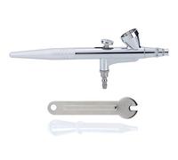 HEEPDD Pistolet Aérographe, Stylo à Air à Action Unique avec Alimentation par gravité, Débit Réglable, Facile à Nettoyer pour le Maquillage, la Peinture, la Figurine, adapté à la