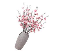 HEEPDD Plante Artificielle Fausse Fleur d'arrangement de Prune, Décoration Réaliste en Soie, Tiges de 55 Cm de Long, Décoration de Mariage et de Maison Nan Quotidienne (Pink)