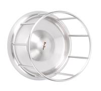 HEEPDD Plat de Nourriture en Acier Inoxydable pour Reptiles, Bol d'alimentation pour Tortue à Base Antidérapante Durable pour l'eau et la Nourriture, Conception Peu Profonde Adaptée à Diverses (L)