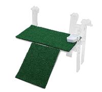 HEEPDD Plate-Forme Suspendue pour Se Prélasser pour Tortues, Rampe en Acrylique Réglable avec Texture d'herbe à Haute Friction pour Tortues Aquatiques, Réservoir Intérieur et Extérieur