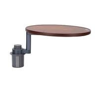 HEEPDD Plateau de Nourriture, Matériau en Bois, Table de Support de Tasse Multifonctionnel à 360 ° à 360 °, Correspond à Les Modèles, Idéal pour Manger et Travailler (Couleur Sombre)
