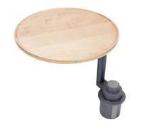 HEEPDD Plateau de Nourriture, Matériau en Bois, Table de Support de Tasse Multifonctionnel à 360 ° à 360 °, Correspond à Les Modèles, Idéal pour Manger et Travailler (Couleur Claire)