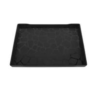HEEPDD Plateau de Service, Plateaux Rectangle Plateau de Service Plastic Plastic Réutilisable Platteau de pour Snack Fruit Party Food Display Thé Ensemble de, 15.0x10.4 Pouce (BLACK)