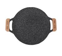 HEEPDD Poêle à Barbecue Coréenne, Poêle Ronde Antiadhésive à 6 Couches avec Design fumé, 13 Pouces pour la Cuisine en Plein Air et Le Camping (Très Grand 32,7 X 24,4 X 31,5 Pouces)