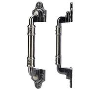 HEEPDD Poignée de Porte de Grange Vintage 2 Pièces, Poignées de Porte Rétro en Alliage de Zinc pour Armoire et Armoire, de Traction élégantes et Faciles à Installer