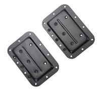 HEEPDD Poignées à Ressort Encastrées, 2 Pièces, Poignée en Caoutchouc en Acier Inoxydable pour Mallette de Rangement, équipement DJ, Boîte de Haut-parleur, Bateau Marin RV