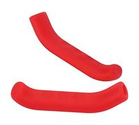 HEEPDD Poignées en Silicone Souple, Couvercle de Frein Antidérapant Léger, Protection de Confort Ergonomique pour Leviers de Frein de Route et de VTT (rouge)