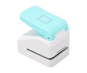 HEEPDD Poinçon de Timbre en Plastique et Acier Inoxydable, Perforateur de Timbre-poste Portable avec Levier de Coupe Assistée pour la Fabrication de Cartes et de Pages de Scrapbook (Style 3D)