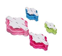 HEEPDD Pom Pom Maker, Pompom Makers 4 Tailles Différentes Boule de Peluche en Plastique coloré pour Ballon de Peluche Tisser le Projet d'artisanat de Tricotage en Laine de Laine pour les Enfants et