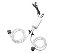 HEEPDD Pompe à Air USB pour Aquarium, Pompe à Oxygène Compacte avec Matériau ABS, Double Sortie Silencieuse pour Mini Aquarium et Utilisation Portable (White)