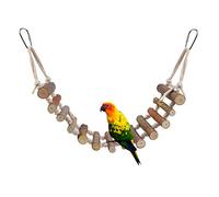 HEEPDD Pont des Oiseaux, échelle de Corde Naturelle Oiseaux Jouet Perroquet Suspendu Perches Balançoires Cage Accessoires Décoratif Cage À Oiseaux Formation Jouets
