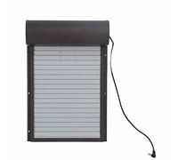 HEEPDD Porte Automatique de Poulailler, Rideau Roulant en Métal à énergie Solaire, Porte de Poulailler, Accessoires de Poulailler pour Poulet, Canard, Volaille