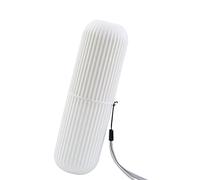 HEEPDD Porte-Brosse à Dents de Voyage, 7,7 X 2,4 Pouces Boîte de Rangement de Tasse de Brosse à Dents Portable (WHITE)