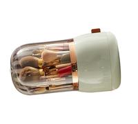 HEEPDD Porte-brosse de Maquillage Caddy, Organisateur Rotatif et Anti-poussière pour Fournitures de Stockage à Usage Domestique et Professionnel (vert clair)