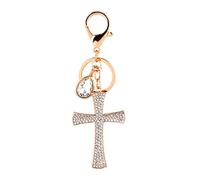 HEEPDD Porte-clés, Croix Porte-clés Cristal Strass Talon Haut Chaussure Pendentif Porte-clés pour Femmes Dames Filles téléphone Sac à Main Sac décoration cadeauHomme