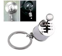 HEEPDD Porte-clés de Voiture en Alliage de métal en Forme d'allongement (4.05 x 1.61 x 0.8inch)(12-Argent)