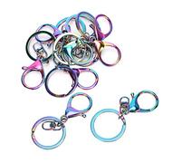 HEEPDD Porte-Clés en Fer coloré, Clips Robustes pour l'artisanat de Bricolage, Organisation de la Maison, Ensemble de 9 Porte-Clés Vibrants pour Clés et Accessoires de Sac