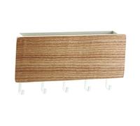 HEEPDD Porte-Clés Mural à Crochet de Rangement, Bois pour Clés et Accessoires, Fournitures de Rangement pour l'organisation de la Maison (Couleur du bois naturel)