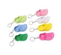 HEEPDD Porte-clés Pantoufles en Silicone, 7 Pièces, Porte-clés Souples pour Sacs à Main et Sacs à Dos, Décoration de Maison de Chaussures Mignonnes