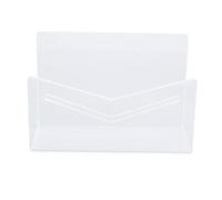 HEEPDD Porte-courrier Moderne en Métal Noir, Support d'enveloppe de Construction en Acrylique pour le Bureau, la Maison, les Lettres, les Documents, les Nécessités Quotidiennes (Transparent)