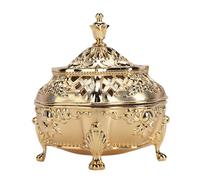 HEEPDD Porte-encens Vintage, Brûleur de Porte-encens avec Collecteur de Cendres Amovible et Couvercle pour Chambre à Coucher, Bureau, Salle de Méditation Vintage, en Bâton Conique