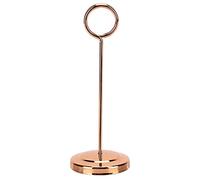 HEEPDD Porte-numéro de Table en Acier Inoxydable, Design élégant avec Anneau d'enroulement, Clamp/Holder Photo Léger pour Restaurants, Hôtels, Bar et Restaurant à Usage Domestique (Or Rose)