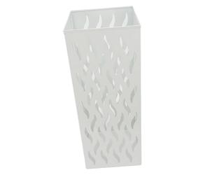 HEEPDD Porte-Parapluie en Métal, Porte-Parapluie d'intérieur au Design Creux, Seau de Rangement Autoportant 42 X 16 X 16 Cm pour Les Entrées de la Maison et du Bureau (White)