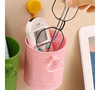 HEEPDD Porte-stylo, 3,74x3.15 Pouces Mini Organisateur de Rangement de Brosses de Maquillage de Seau à Crayon pour les Fournitures de Maison de Bureau (PINK)