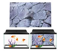 HEEPDD Poster de aquarium Pierre de roche Décoration d'aquarium Décoration de fond en PVC Décoration de paysage (122 x 46 cm)