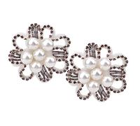 HEEPDD pour les Sacs à Vêtements de Broche Bordeau de Robe de Mariée Boutonniere Badge Shoes Nan (Fleurs de perle rouge violet)