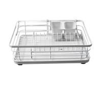 HEEPDD Pré-séchage du Rack D'organisateur Économie D'économie D'espace avec Bec Rotatif à 360 ° pour Comptoir de Cuisine, étagère de Draineur à Grande capacité Durable pour Usage Domestique