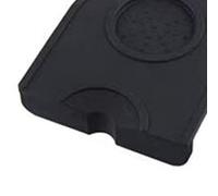 HEEPDD Presse à café en Silicone de qualité Alimentaire, Tapis de Presse à café à Double Rainure Résistant à l'usure, 21x15cm pour le à la Maison et la Pâtisserie (Noir S 14x12.5x0.6/5.5x4.9x0.24in)