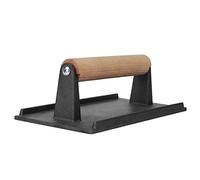 HEEPDD Presse à Gril en Fonte avec Manche en Bois, Presse à Poids Robuste pour Steak et Bacon, Idéale pour Les Barbecues et Les Grillades à Gril en Fonte avec Manche en Bois, Nan Jardinage