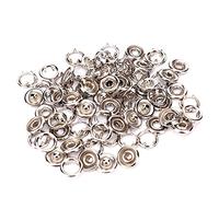 HEEPDD Presse oeillet, 50pcs oeillet Couture Boutons-Pression argenté Creux Boutons Creux Attaches Boutons-Pression pour vêtements bébé Barboteuse Bavoirs(11mm)