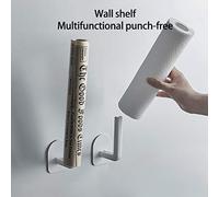 HEEPDD Privoi de Rouleau en Papier, Pas de Rangement Mural sans Forage pour Planches à Découper en Papier Pelures en Plastique (WHITE)