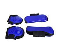 HEEPDD Protecteur de Jambe de Cheval 4 Pièces, Matériau en Néoprène PU, Bottes Tendineuses Absorbant Les Chocs pour Les Pattes Arrière Avant pour Les événements de Saut d'obstacles et d'équitation