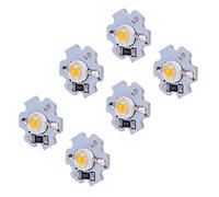 HEEPDD Puces LED 1W 5V, 25 Pièces, Base en Aluminium, Haute Puissance 200LM, Idéales pour les Luminaires de Bricolage et les Projets d'accessoires d'éclairage (lumière jaune)