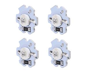 HEEPDD Puces LED 1W 5V, 25 Pièces, Base en Aluminium, Haute Puissance 200LM, Idéales pour les Luminaires de Bricolage et les Projets d'accessoires d'éclairage (lumière violette UV)