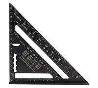 HEEPDD Rapporteur de Règle Triangulaire en Aluminium de 7 Pouces, Outil de Mesure de Précision avec échelle Claire pour des Lectures Précises, Conception Légère à 8,2 Onces, Idéal pour les (Métrique