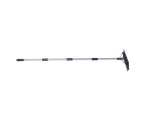 HEEPDD Râteau Râteau Poignée Réglable de Nivellement de Pelouse en Fer à Tête Large de 36,5 Cm avec Revêtement Antirouille Triple soudé pour l'aération du Sol Collecte de Feuilles Aménagement