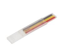 HEEPDD Recharge de Crayon de Charpentier, Recharges de Crayons de Marquage d'écriture Faciles et Imperméables 6 Pièces HB 2,8 Mm de Diamètre pour le Travail du Bois et le Dessin (Noir + Rouge +