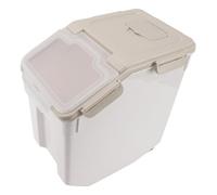 HEEPDD Récipient de Riz en Plastique, Bac de Stockage Hermétique en PP épais avec Tasse à Mesurer, Joint étanche pour Grains de 10 Kg dans le Stockage de Cuisine (25 kg / 55,1 livres)