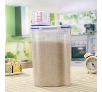 HEEPDD Récipient de Stockage de Céréales, Plastique PP de qualité Alimentaire, Distributeur de Riz de 2 Kg pour Riz, Céréales, Farine, Haricots, Idéal pour l'organisation de la Cuisine (Couleur