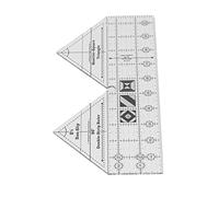 HEEPDD Règle à Double Bande à 90 Degrés, Guide de Matelassage Durable en Acrylique pour une Couture Précise, Parfait pour la Coupe et l'artisanat en Quart de carré