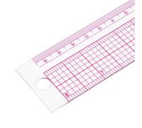 HEEPDD Règle de Courtepointe en Tissu, Règle de la Jauge de Forme en Plastique Light Mesure de Mesure de Mesure Professionnel Outil de Braquage de Tailleur pour le Dessin de la Plaque (PINK)