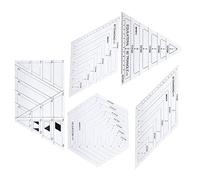 HEEPDD Règle de Courtepointe, Formes Trapézoïdales et Triangulaires pour la Fabrication de Courtepointes et les Projets de Couture Règle de Courtepointe, Ensemble de en Plastique avec Accessoires de