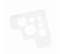 HEEPDD Règle de Positionnement du Cuir, Outil de Couture de Précision, Matériau Acrylique Transparent pour un Marquage Précis, Trois Tailles Petite, Moyenne et Grande en Pouces, Bricolage, (A (carré