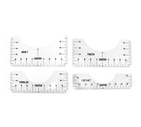 HEEPDD Règle de T-shirt, Outil D'alignement 4 Pièces avec échelle Imprimée pour Presse à Chaud, Presse de Sérigraphie par Sublimation, Mesure de Vêtements pour Adultes, Jeunes et